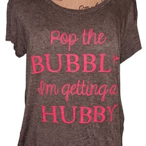 Gray wedding t shirt NWOT‎